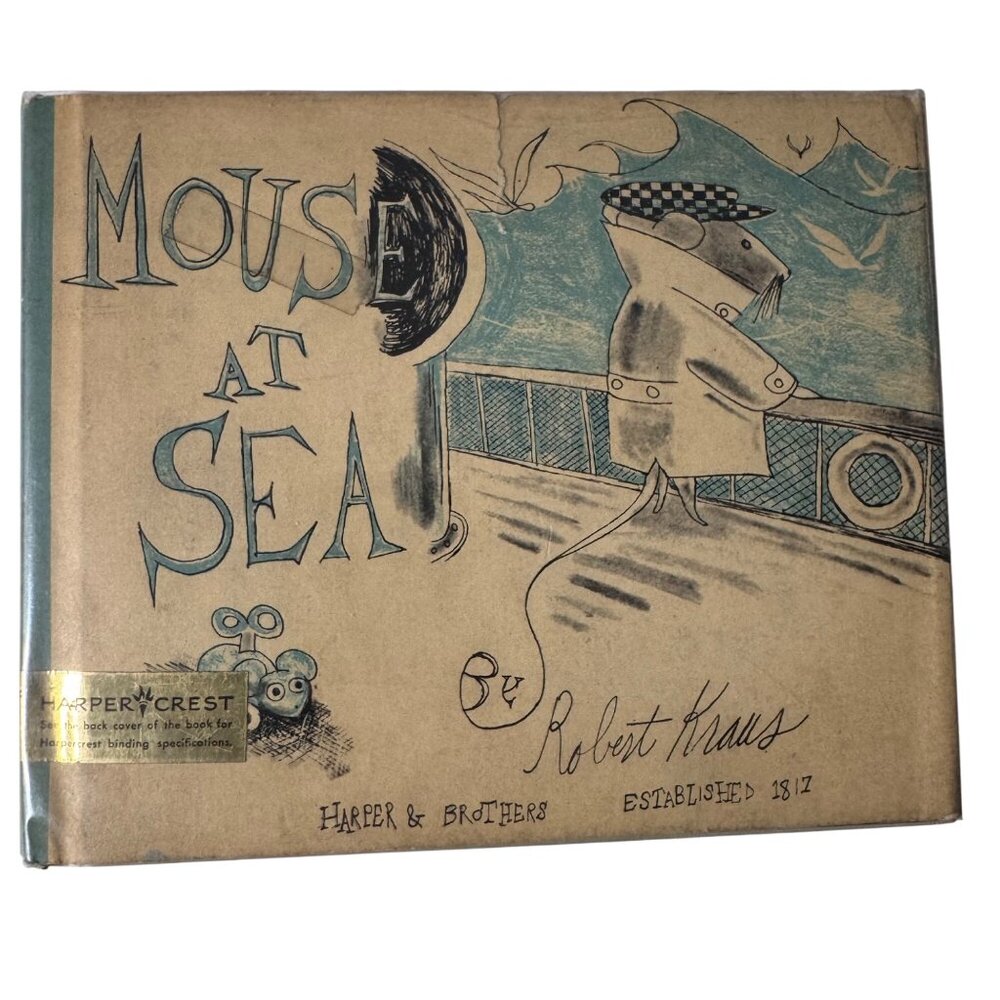 Mouse At Sea By Robert Kraus First Edition Hardcover DJ 1959 Harper Illustrated